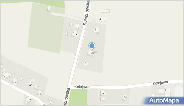 Cigacice, Sulechowska, 2b, mapa Cigacice