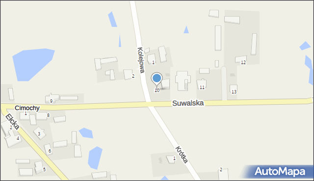 Cimochy, Suwalska, 10, mapa Cimochy