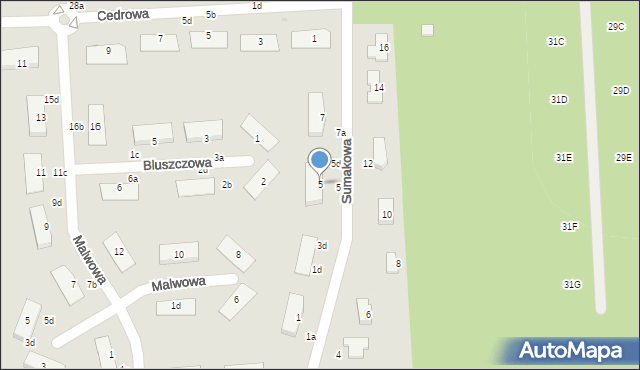 Czarny Las, Sumakowa, 5, mapa Czarny Las