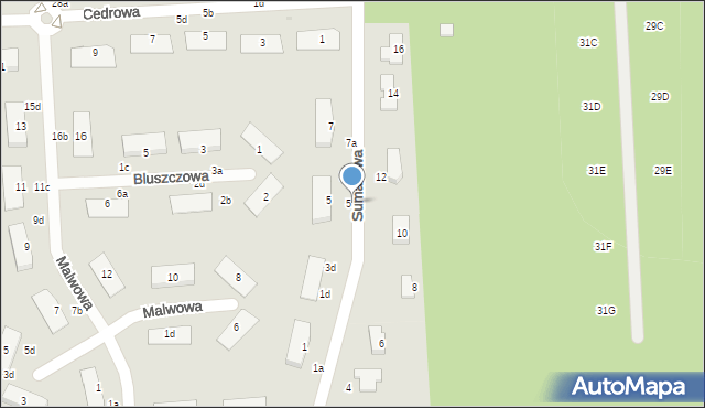 Czarny Las, Sumakowa, 5c, mapa Czarny Las
