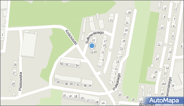 Czeladź, Sułkowskiego Józefa, 2, mapa Czeladź