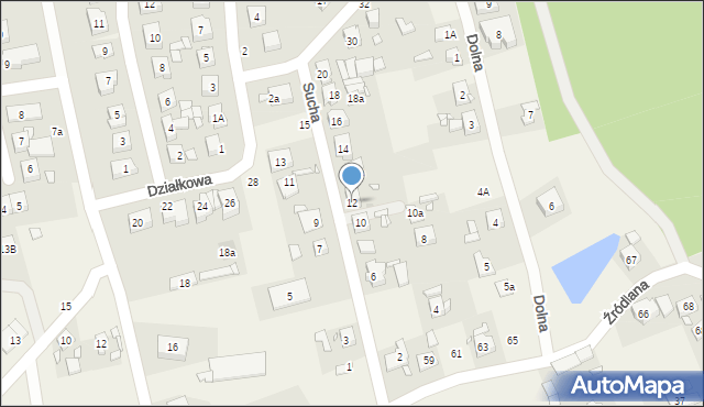 Czerwonak, Sucha, 12, mapa Czerwonak