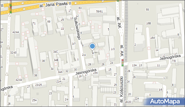 Częstochowa, Sułkowskiego Józefa, 4, mapa Częstochowy