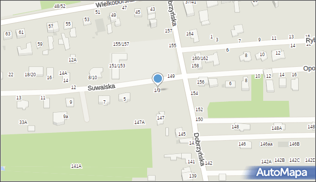 Częstochowa, Suwalska, 1/3, mapa Częstochowy