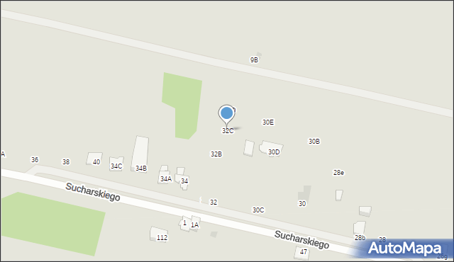 Częstochowa, Sucharskiego Henryka, mjr., 32C, mapa Częstochowy