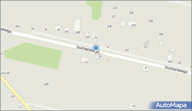 Częstochowa, Sucharskiego Henryka, mjr., 55, mapa Częstochowy