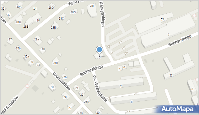 Dąbrowa Tarnowska, Sucharskiego Henryka, mjr., 5, mapa Dąbrowa Tarnowska