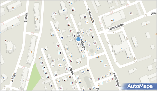Dębica, Sucharskiego Henryka, mjr., 5, mapa Dębicy