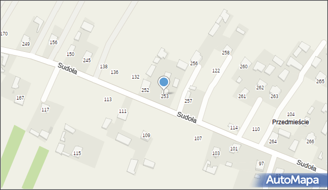 Dzikowiec, Sudoła Stanisława, ks., 128, mapa Dzikowiec