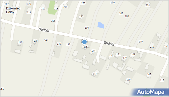 Dzikowiec, Sudoła Stanisława, ks., 135, mapa Dzikowiec