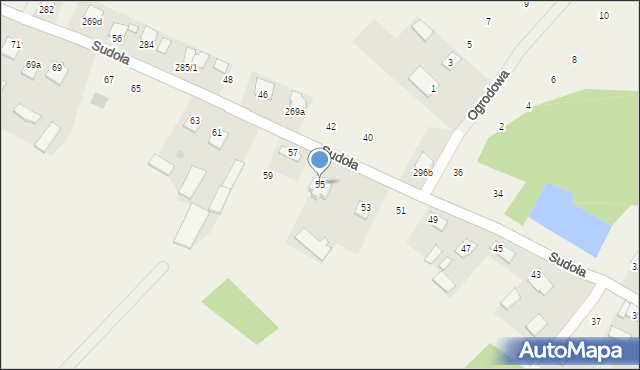 Dzikowiec, Sudoła Stanisława, ks., 55, mapa Dzikowiec