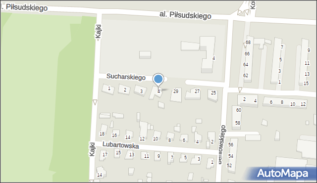 Elbląg, Sucharskiego Henryka, mjr., 4, mapa Elbląga