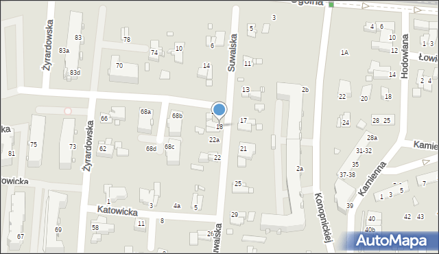 Elbląg, Suwalska, 18, mapa Elbląga