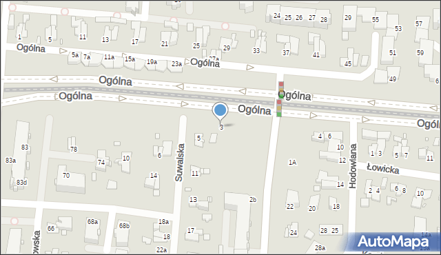 Elbląg, Suwalska, 3, mapa Elbląga