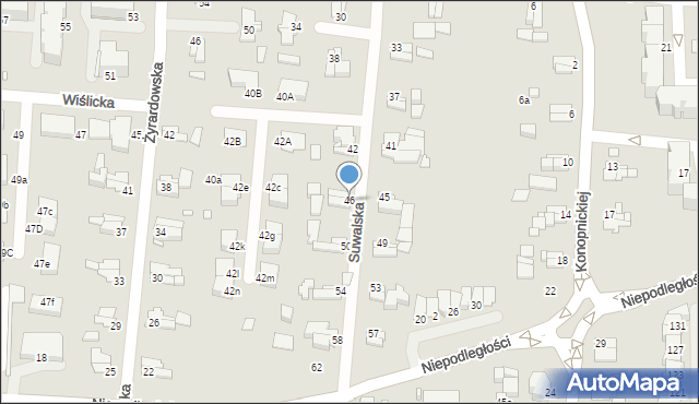 Elbląg, Suwalska, 46, mapa Elbląga