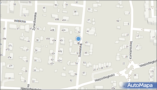 Elbląg, Suwalska, 48, mapa Elbląga