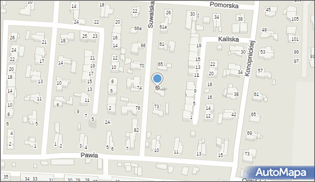 Elbląg, Suwalska, 71, mapa Elbląga