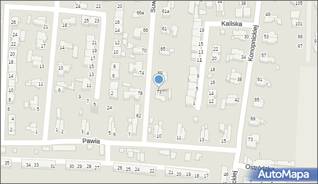 Elbląg, Suwalska, 73, mapa Elbląga