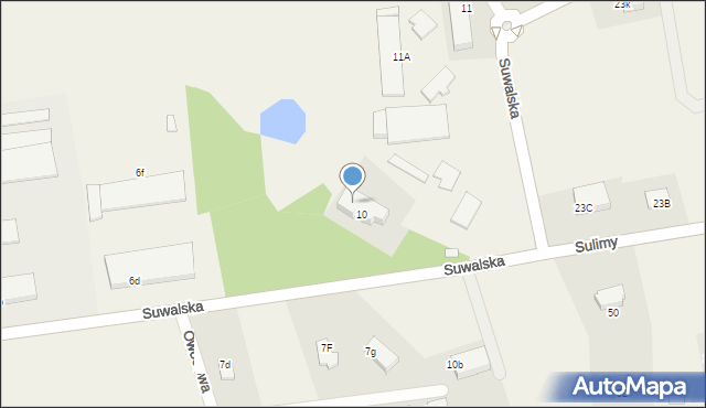 Gajewo, Suwalska, 10a, mapa Gajewo