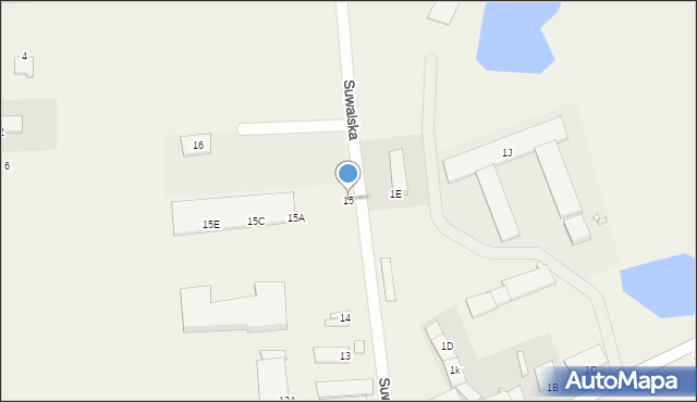 Gajewo, Suwalska, 15, mapa Gajewo