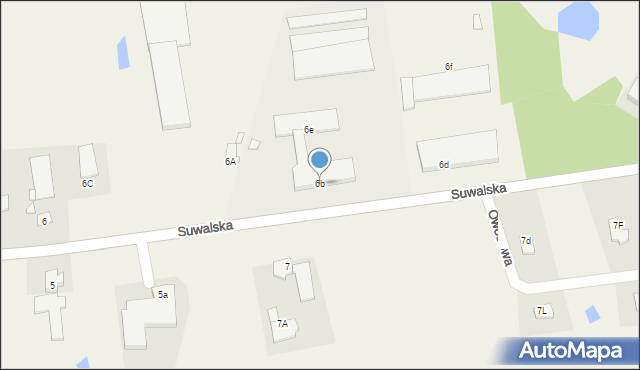 Gajewo, Suwalska, 6b, mapa Gajewo