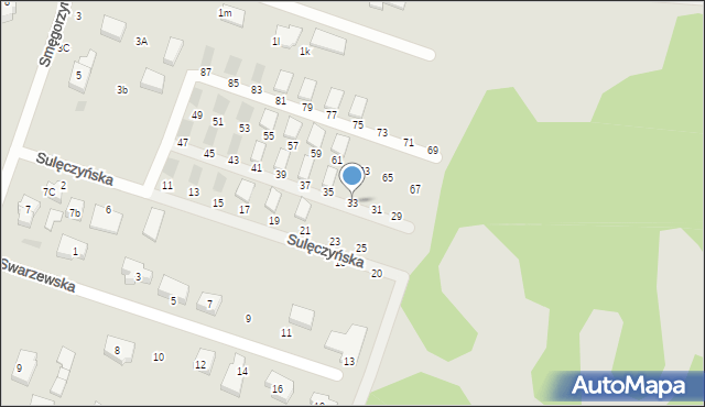 Gdańsk, Sulęczyńska, 33, mapa Gdańska