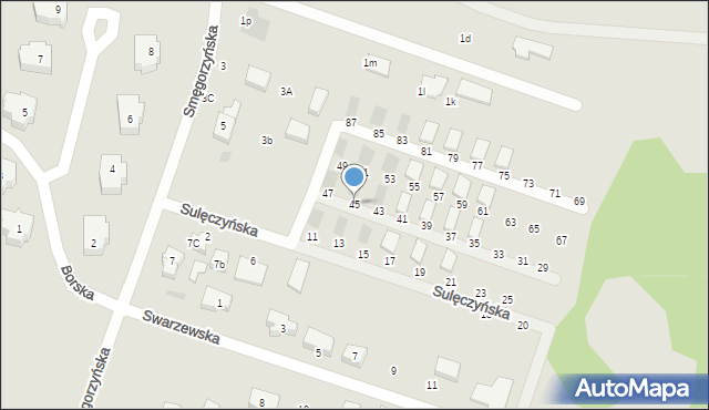 Gdańsk, Sulęczyńska, 45, mapa Gdańska