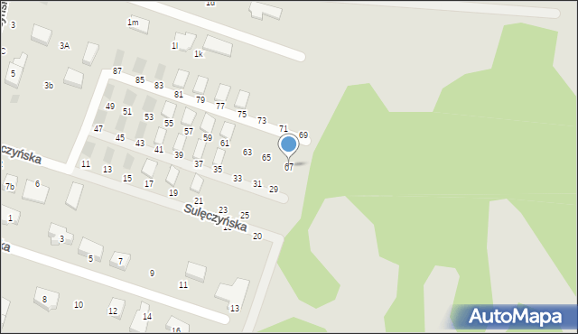Gdańsk, Sulęczyńska, 67, mapa Gdańska