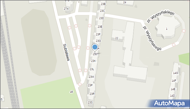 Gdańsk, Subisława, 23J, mapa Gdańska