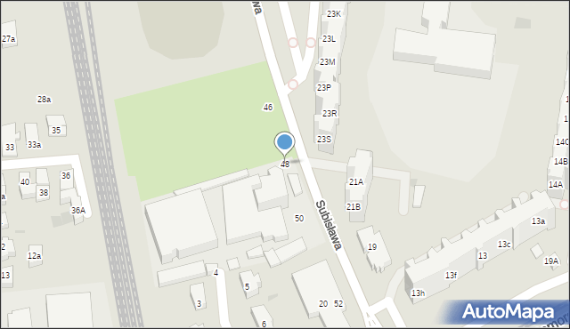 Gdańsk, Subisława, 48, mapa Gdańska