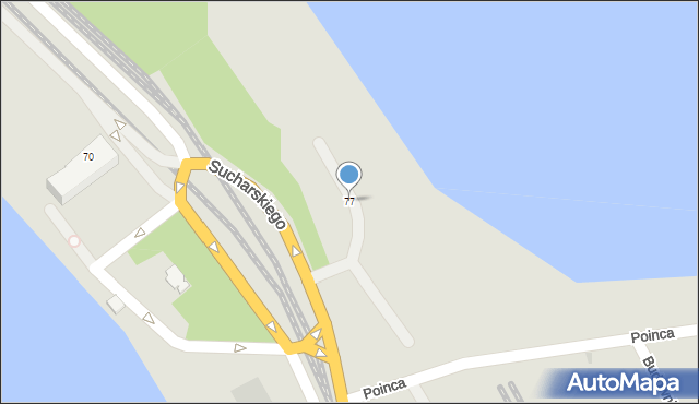 Gdańsk, Sucharskiego Henryka, mjr., 77, mapa Gdańska