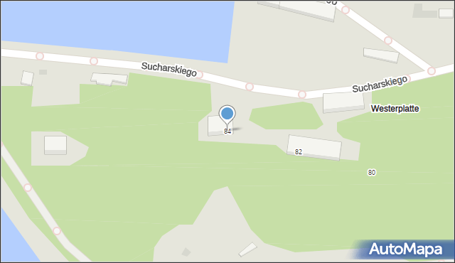 Gdańsk, Sucharskiego Henryka, mjr., 84, mapa Gdańska