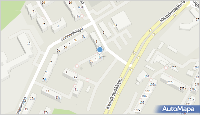 Gdynia, Sucharskiego Henryka, mjr., 1a, mapa Gdyni