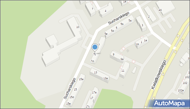 Gdynia, Sucharskiego Henryka, mjr., 7c, mapa Gdyni