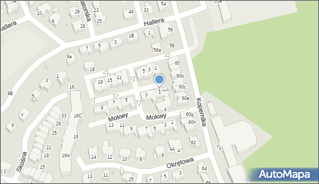 Gdynia, Suchanka F., 1, mapa Gdyni