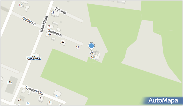 Gdynia, Sudecka, 26, mapa Gdyni