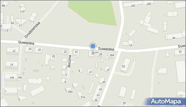 Giżycko, Suwalska, 26, mapa Giżycko