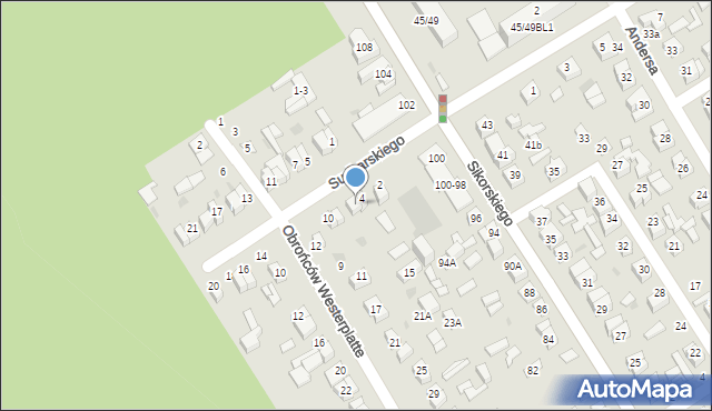 Głowno, Sucharskiego Henryka, mjr., 6, mapa Głowno