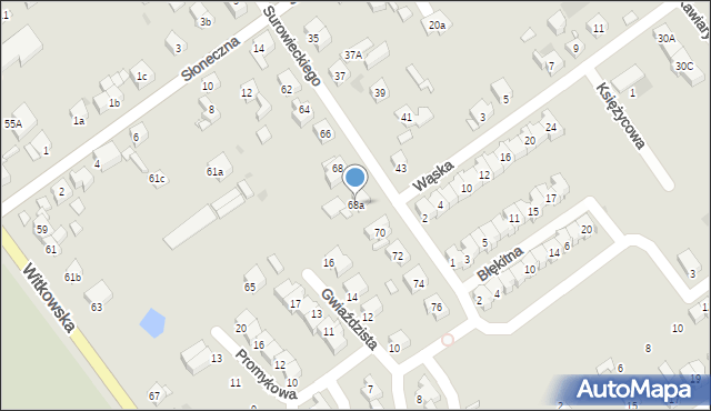 Gniezno, Surowieckiego Wawrzyńca, 68a, mapa Gniezna