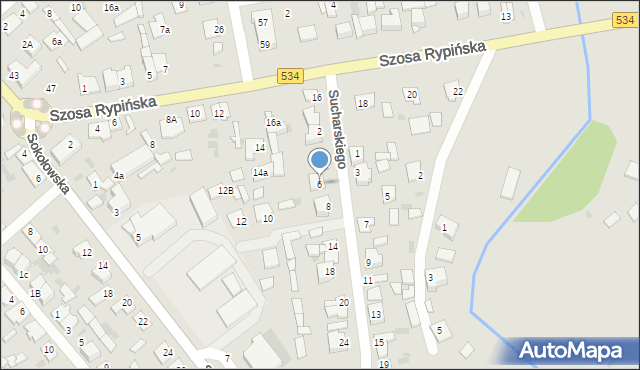 Golub-Dobrzyń, Sucharskiego Henryka, mjr., 6, mapa Golub-Dobrzyń