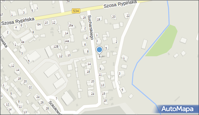 Golub-Dobrzyń, Sucharskiego Henryka, mjr., 7, mapa Golub-Dobrzyń