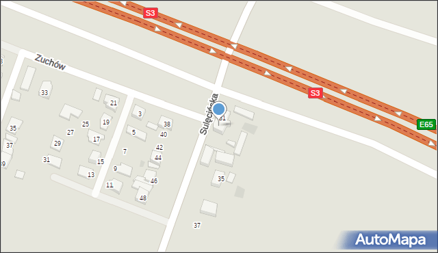 Gorzów Wielkopolski, Sulęcińska, 33, mapa Gorzów Wielkopolski