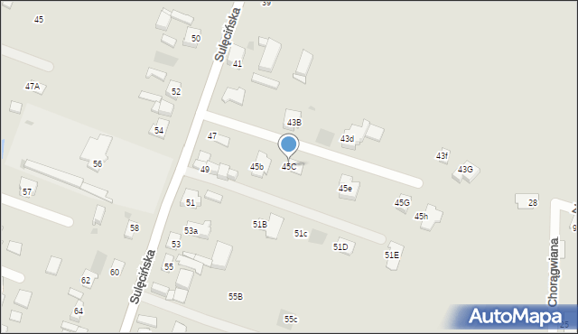 Gorzów Wielkopolski, Sulęcińska, 45C, mapa Gorzów Wielkopolski