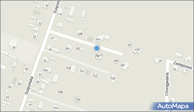 Gorzów Wielkopolski, Sulęcińska, 45e, mapa Gorzów Wielkopolski