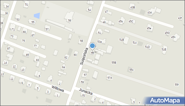 Gorzów Wielkopolski, Sulęcińska, 55, mapa Gorzów Wielkopolski