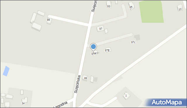Gorzów Wielkopolski, Sulęcińska, 97F, mapa Gorzów Wielkopolski