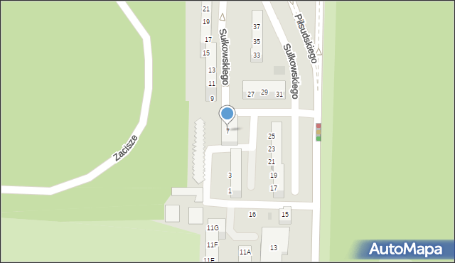 Gorzów Wielkopolski, Sułkowskiego Józefa, 7, mapa Gorzów Wielkopolski