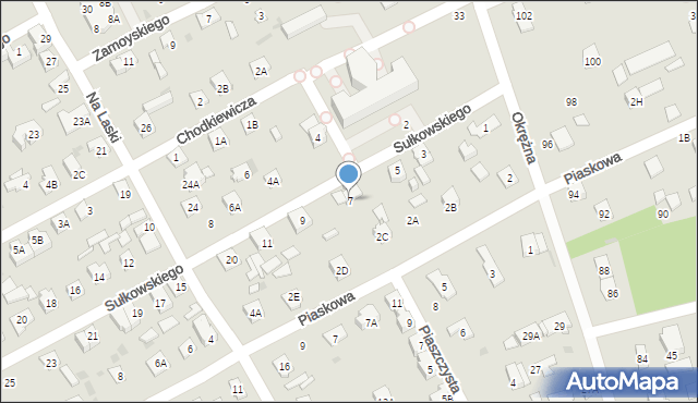 Grodzisk Mazowiecki, Sułkowskiego J., 7, mapa Grodzisk Mazowiecki