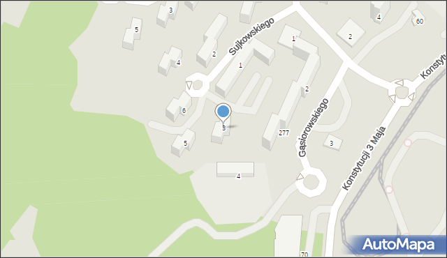 Grudziądz, Sujkowskiego Jana, dr., 3, mapa Grudziądza