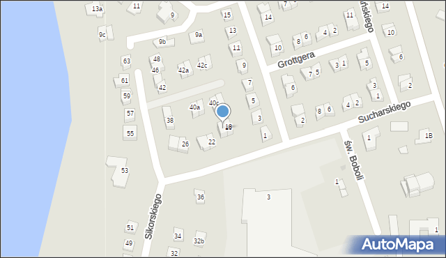 Iława, Sucharskiego Henryka, mjr., 20, mapa Iława